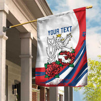 Personalized Czech Republic Garden Flag Pravda Vitezi With Rose