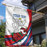 Personalized Czech Republic Garden Flag Pravda Vitezi With Rose