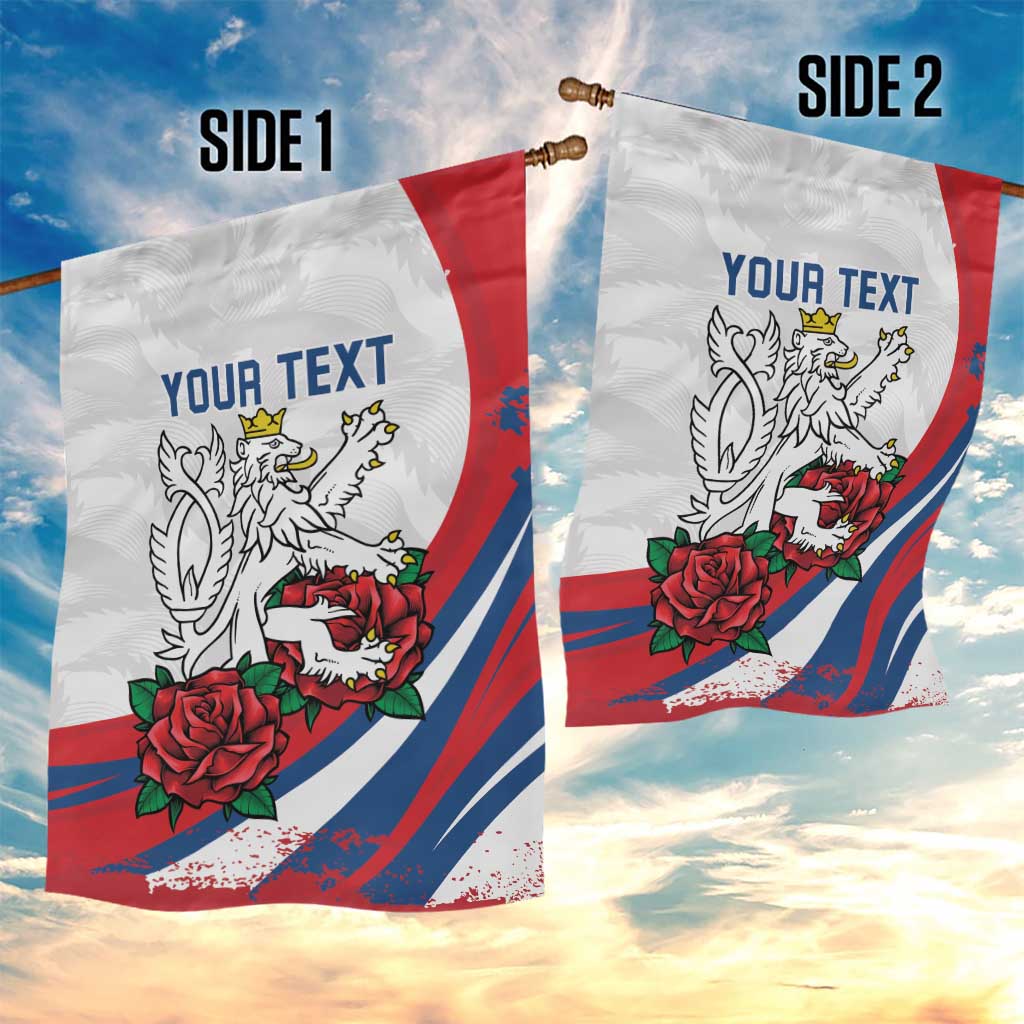 Personalized Czech Republic Garden Flag Pravda Vitezi With Rose