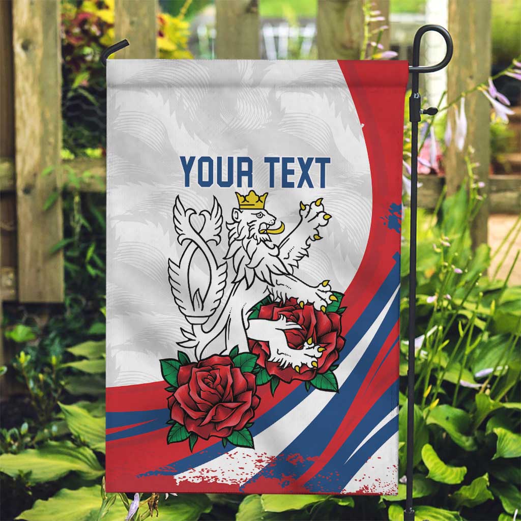 Personalized Czech Republic Garden Flag Pravda Vitezi With Rose