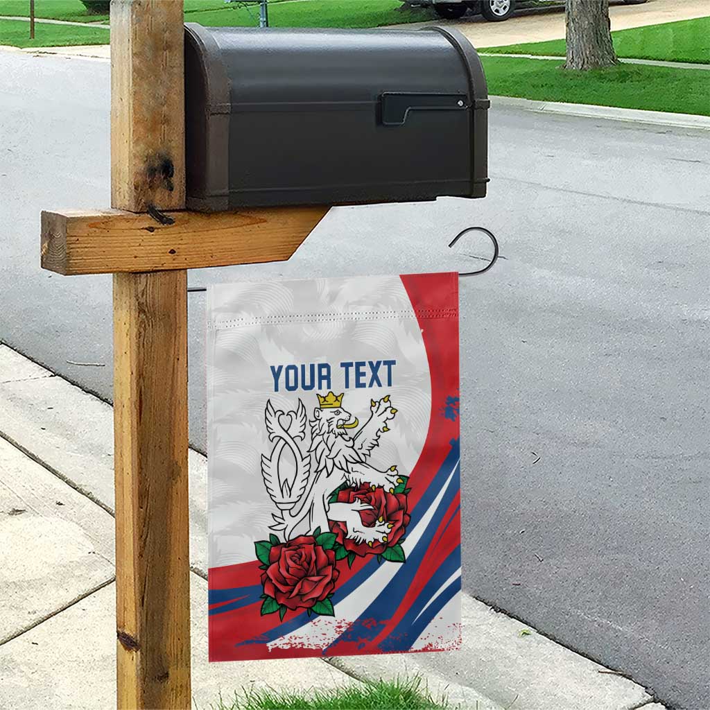 Personalized Czech Republic Garden Flag Pravda Vitezi With Rose