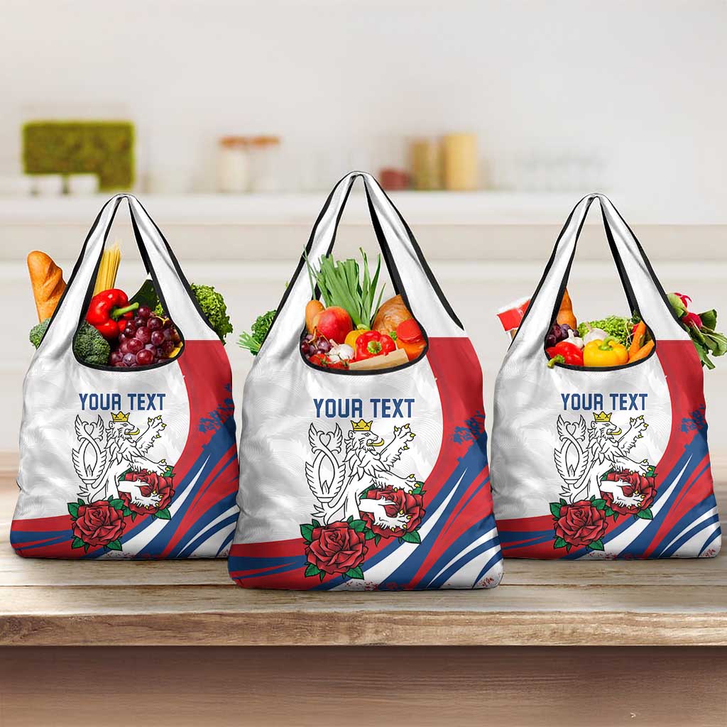 Personalized Czech Republic Grocery Bag Pravda Vitezi With Rose