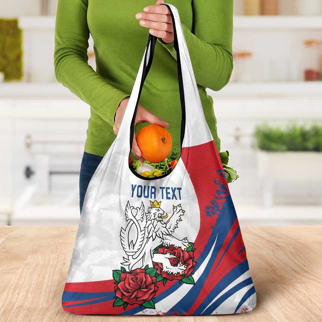 Personalized Czech Republic Grocery Bag Pravda Vitezi With Rose