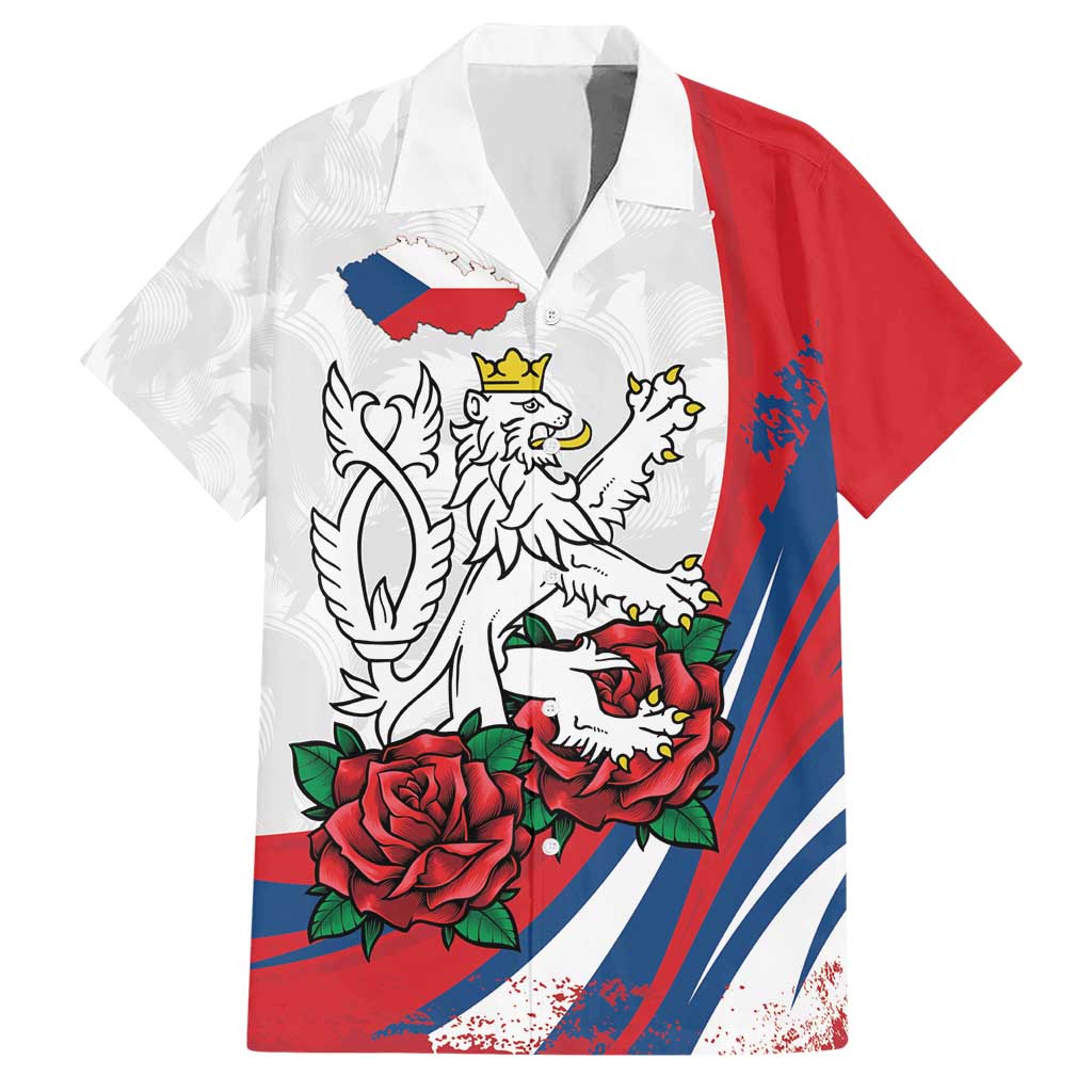 Personalized Czech Republic Hawaiian Shirt Pravda Vitezi With Rose
