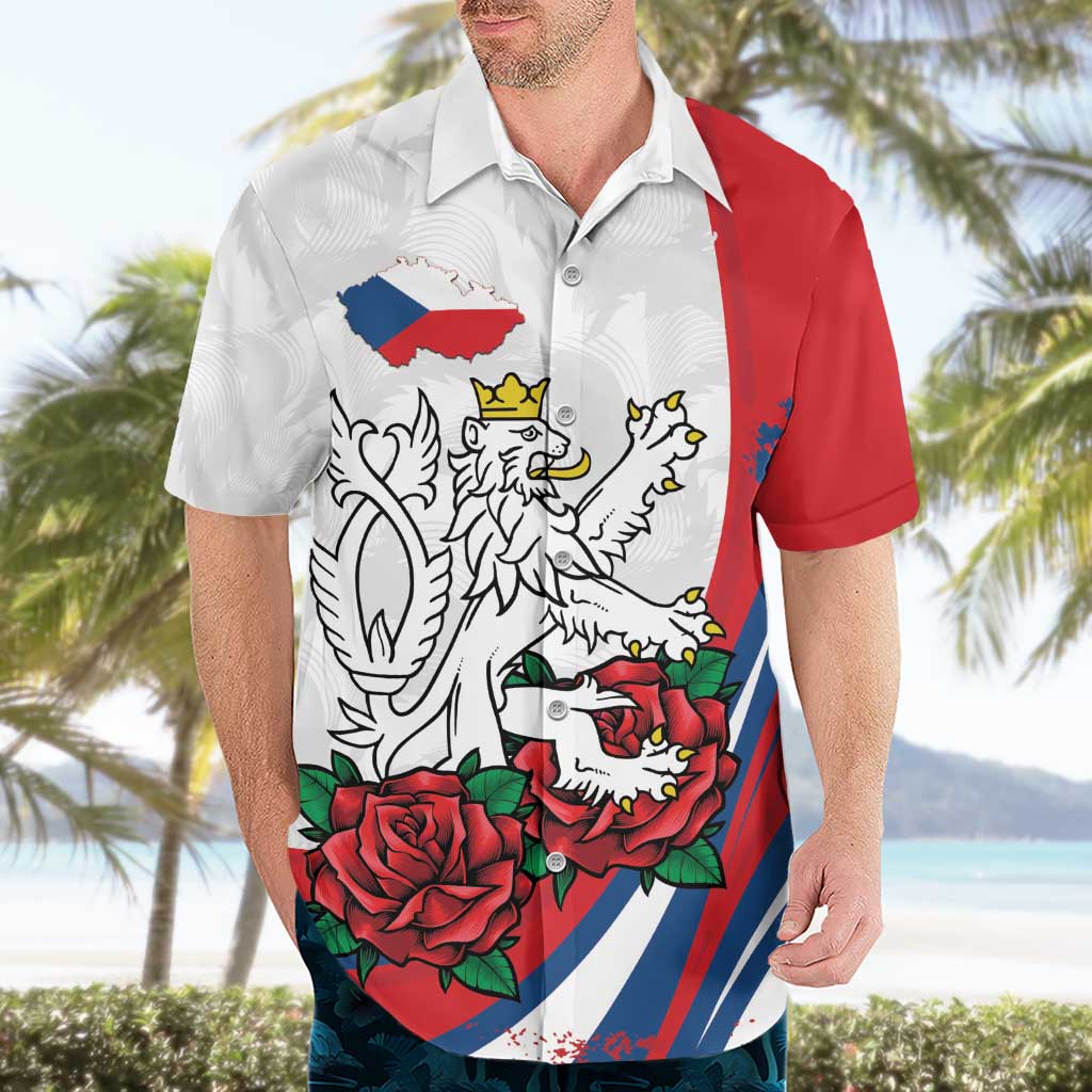 Personalized Czech Republic Hawaiian Shirt Pravda Vitezi With Rose