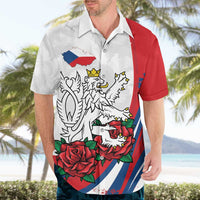 Personalized Czech Republic Hawaiian Shirt Pravda Vitezi With Rose