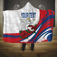 Personalized Czech Republic Hooded Blanket Pravda Vitezi With Rose