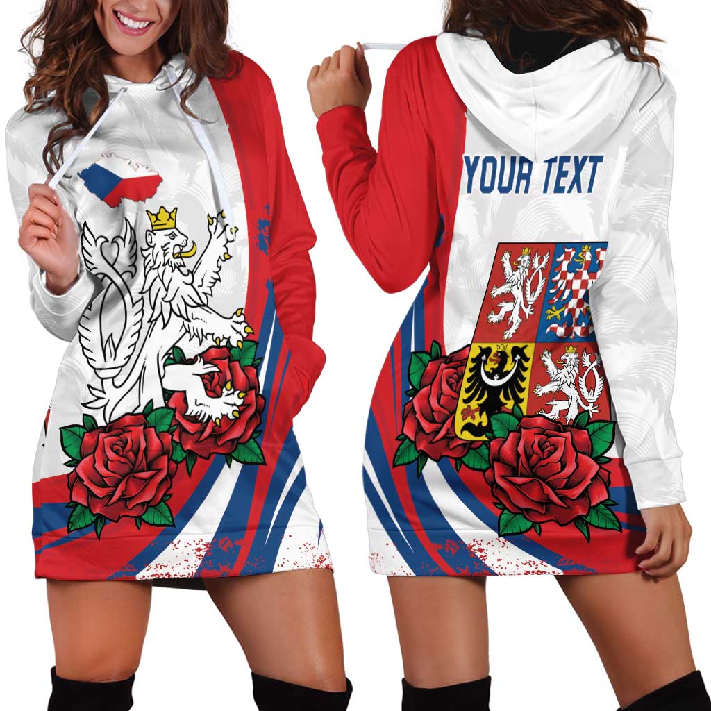 Personalized Czech Republic Hoodie Dress Pravda Vitezi With Rose