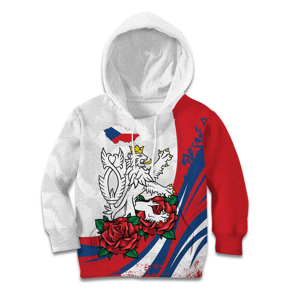 Personalized Czech Republic Kid Hoodie Pravda Vitezi With Rose
