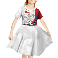 Personalized Czech Republic Kid Short Sleeve Dress Pravda Vitezi With Rose