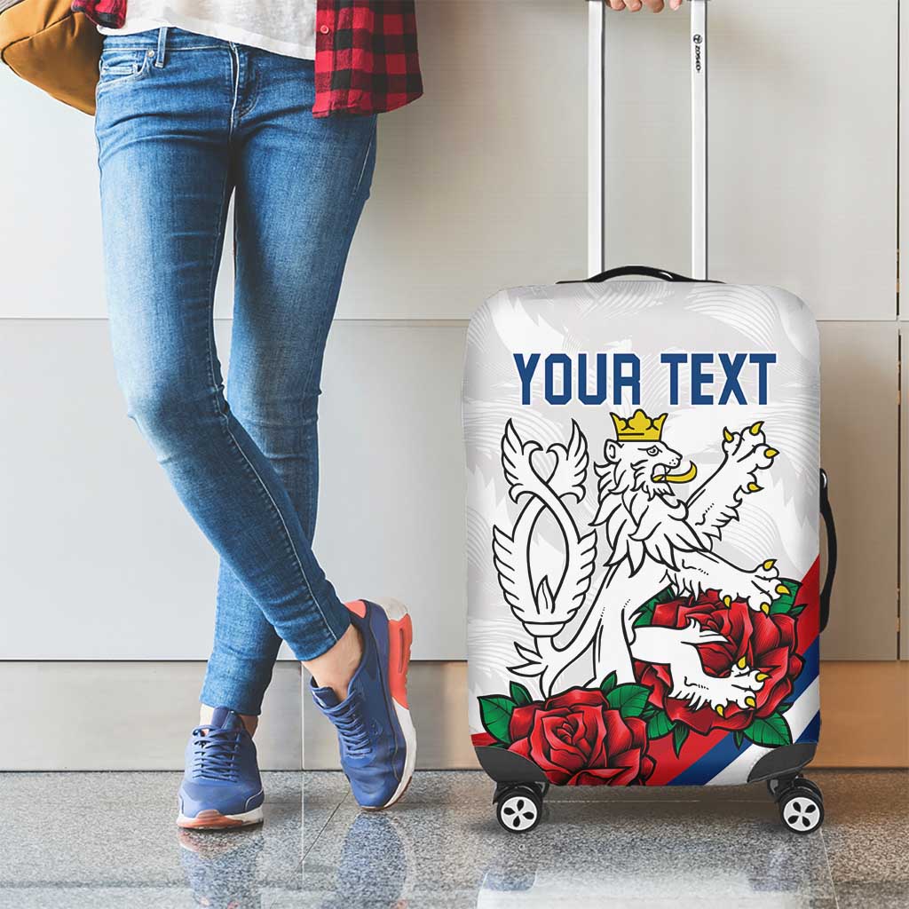 Personalized Czech Republic Luggage Cover Pravda Vitezi With Rose
