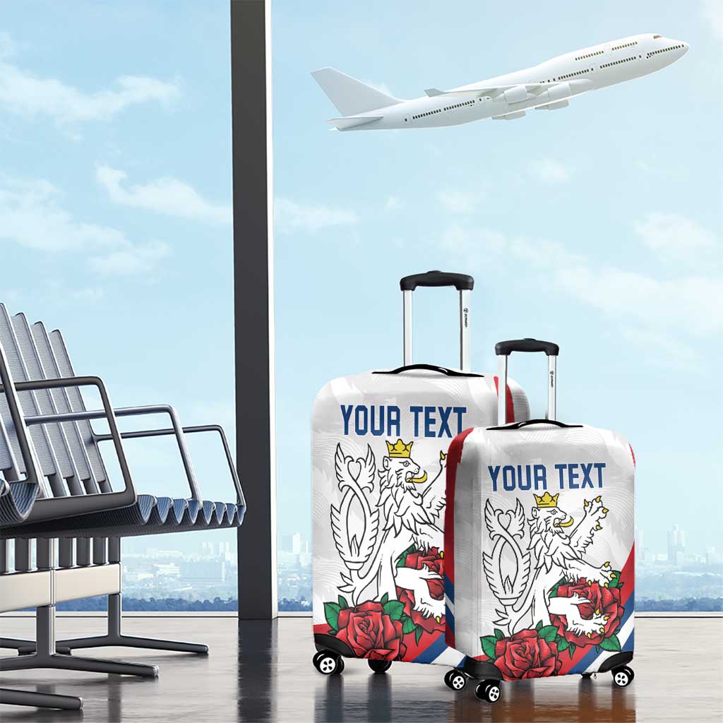 Personalized Czech Republic Luggage Cover Pravda Vitezi With Rose
