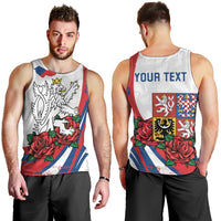 Personalized Czech Republic Men Tank Top Pravda Vitezi With Rose