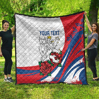 Personalized Czech Republic Quilt Pravda Vitezi With Rose