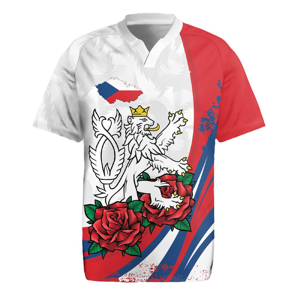 Personalized Czech Republic Rugby Jersey Pravda Vitezi With Rose