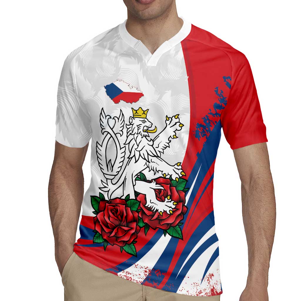 Personalized Czech Republic Rugby Jersey Pravda Vitezi With Rose
