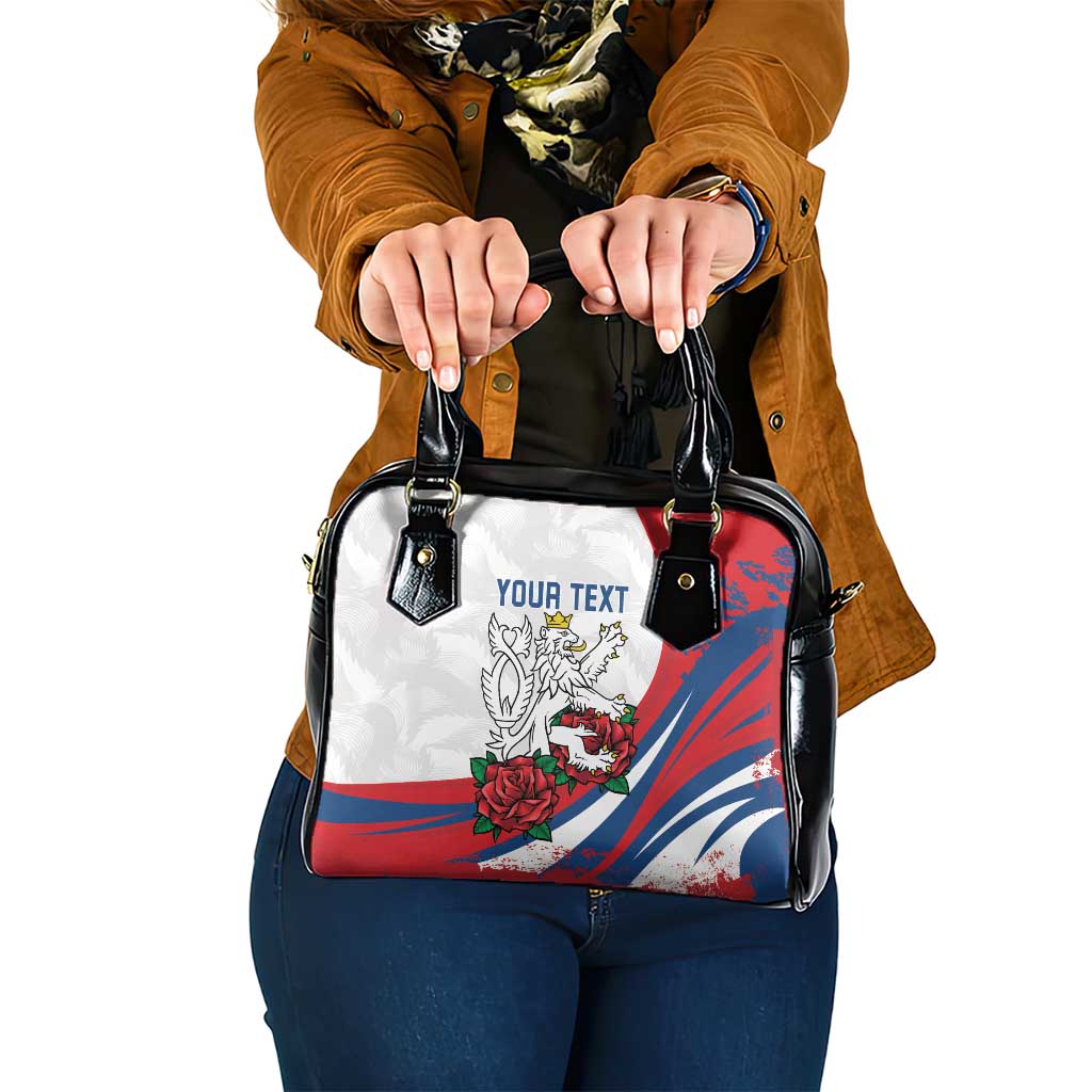 Personalized Czech Republic Shoulder Handbag Pravda Vitezi With Rose