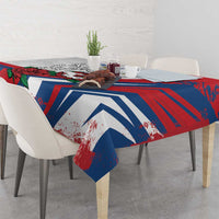 Personalized Czech Republic Tablecloth Pravda Vitezi With Rose