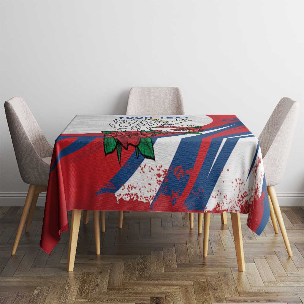 Personalized Czech Republic Tablecloth Pravda Vitezi With Rose