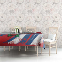 Personalized Czech Republic Tablecloth Pravda Vitezi With Rose