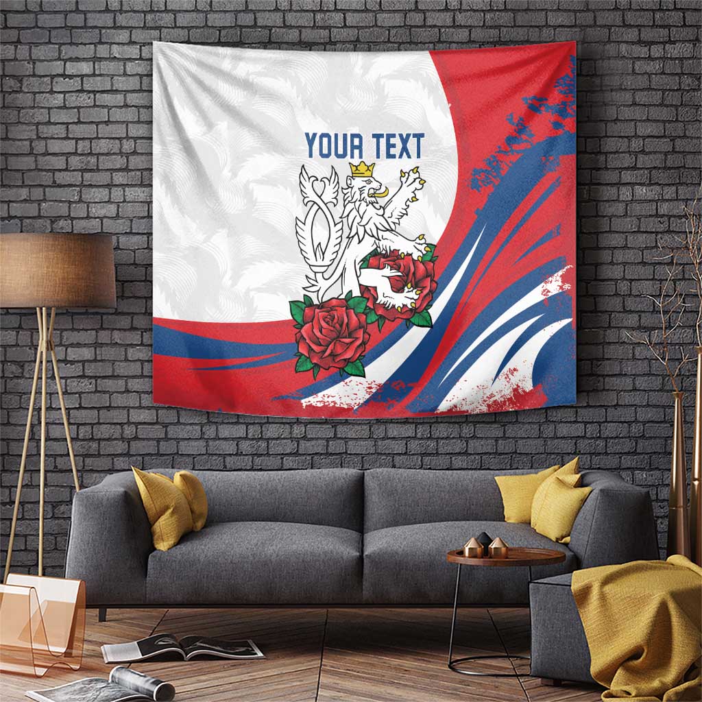 Personalized Czech Republic Tapestry Pravda Vitezi With Rose