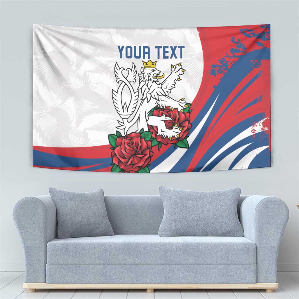 Personalized Czech Republic Tapestry Pravda Vitezi With Rose