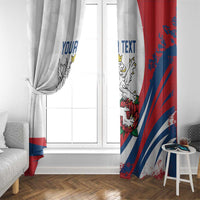 Personalized Czech Republic Window Curtain Pravda Vitezi With Rose