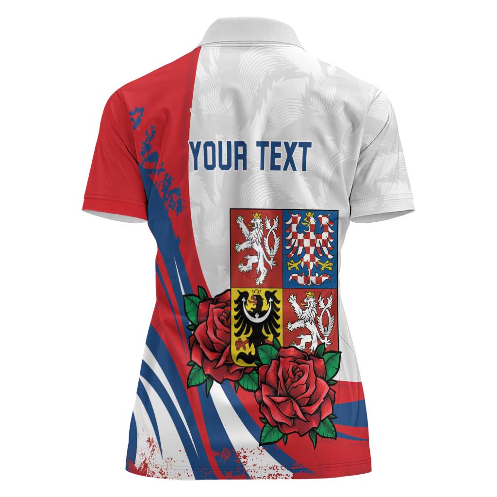 Personalized Czech Republic Women Polo Shirt Pravda Vitezi With Rose