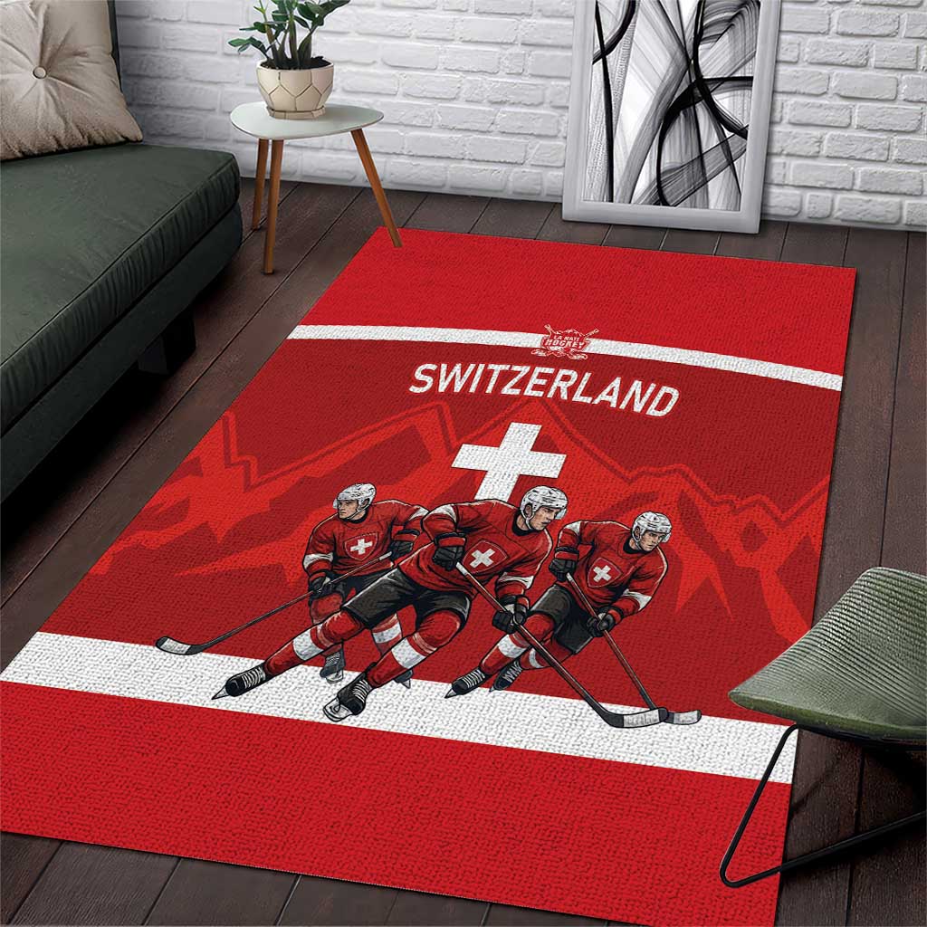 Switzerland Ice Hockey Area Rug La Nati World Glory