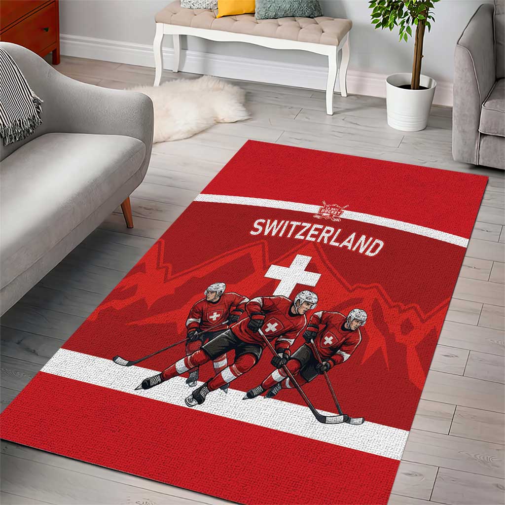 Switzerland Ice Hockey Area Rug La Nati World Glory