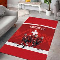 Switzerland Ice Hockey Area Rug La Nati World Glory