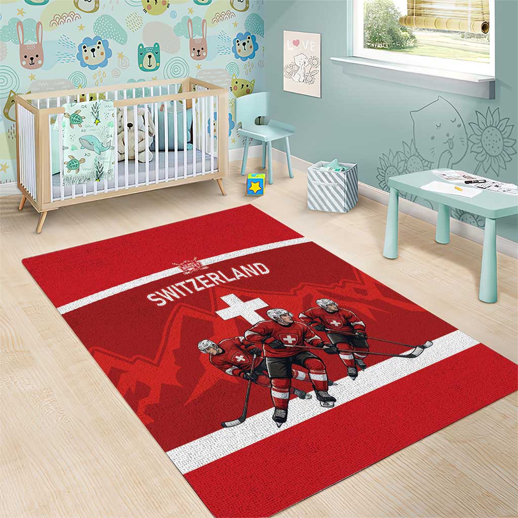 Switzerland Ice Hockey Area Rug La Nati World Glory