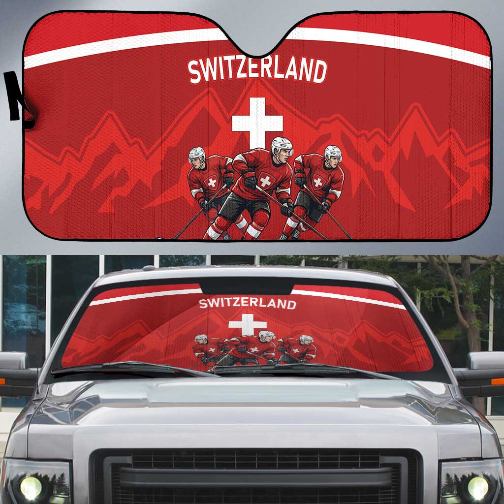Switzerland Ice Hockey Auto Sun Shade La Nati World Glory
