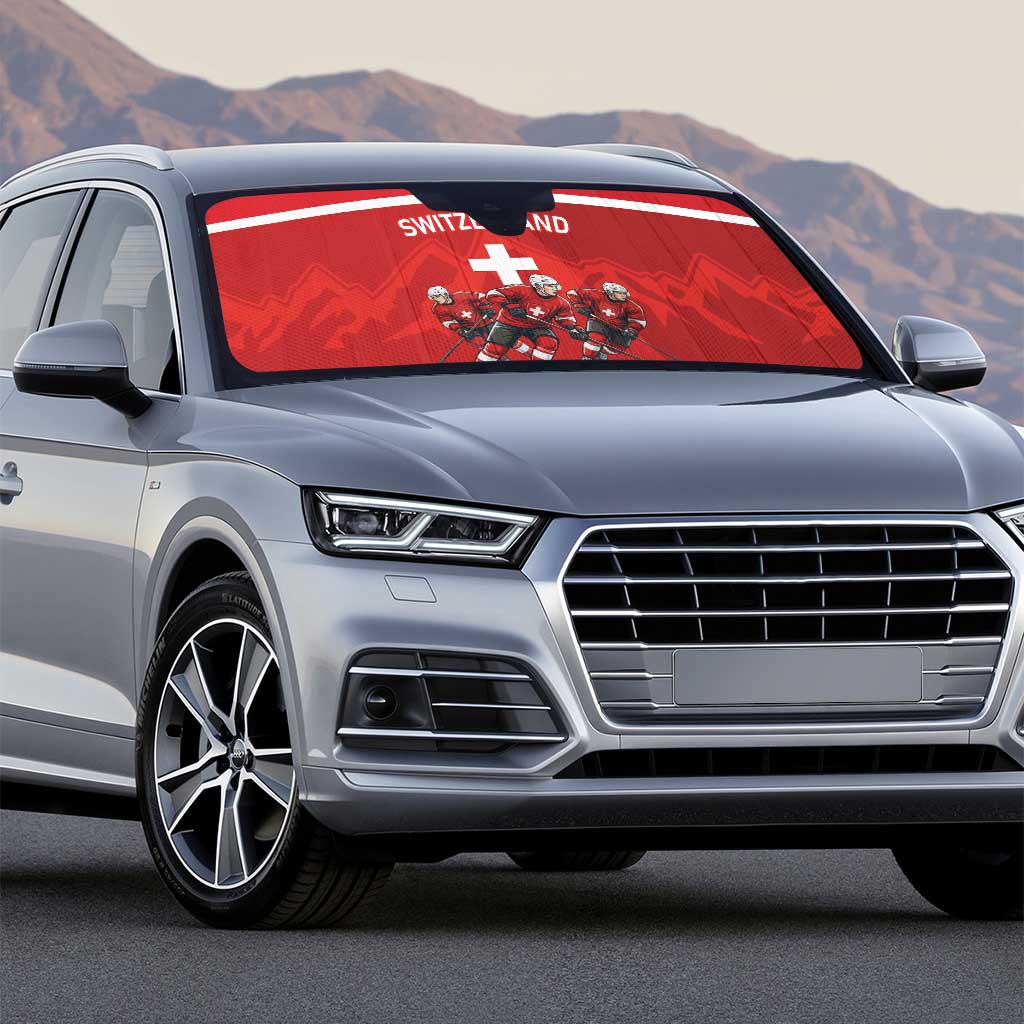 Switzerland Ice Hockey Auto Sun Shade La Nati World Glory