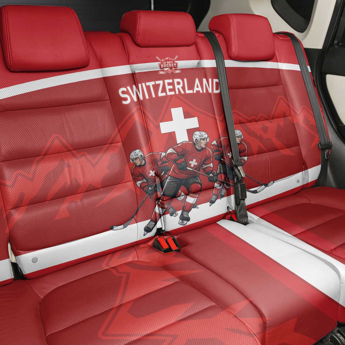 Switzerland Ice Hockey Back Car Seat Cover La Nati World Glory