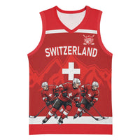 Custom Switzerland Ice Hockey Basketball Jersey La Nati World Glory