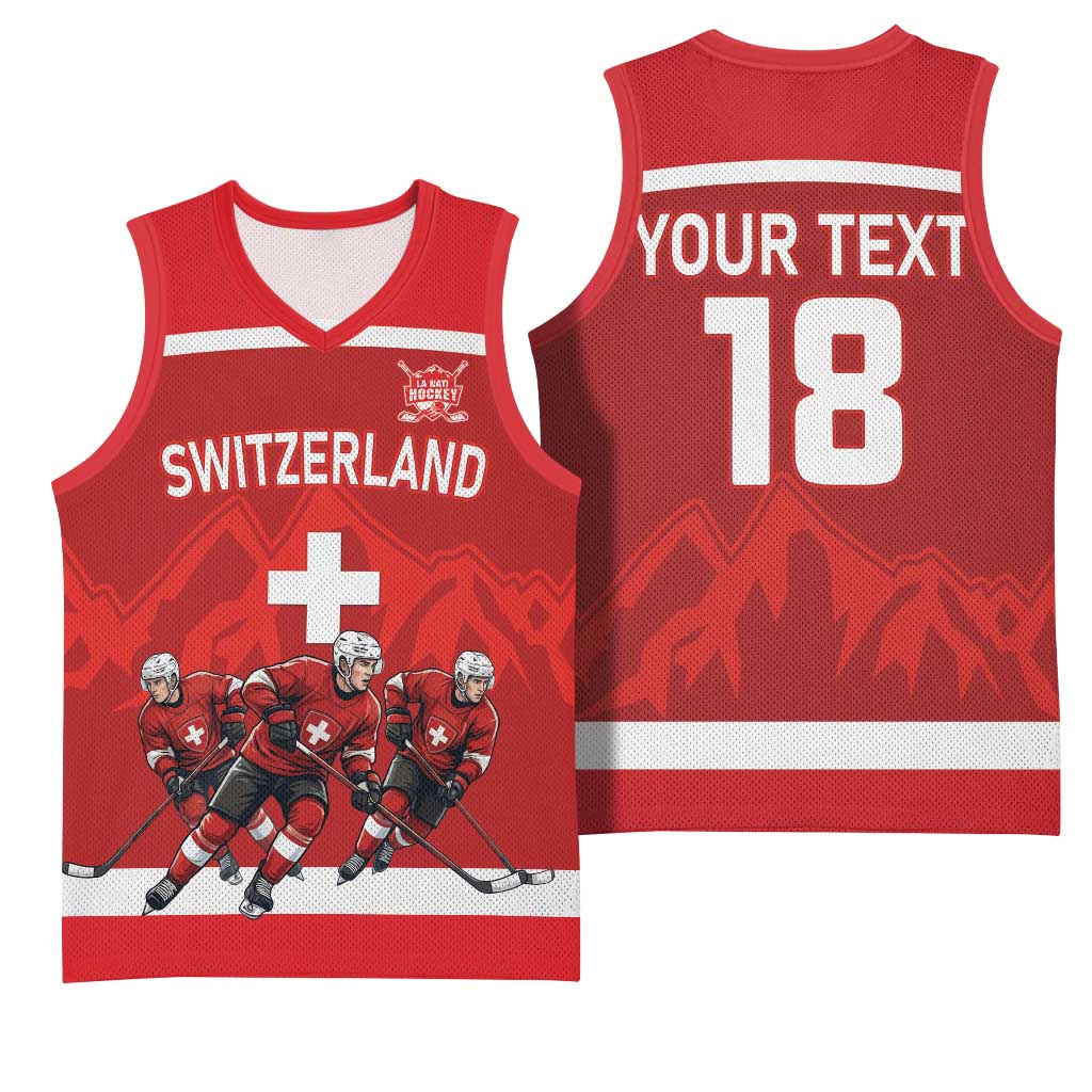 Custom Switzerland Ice Hockey Basketball Jersey La Nati World Glory