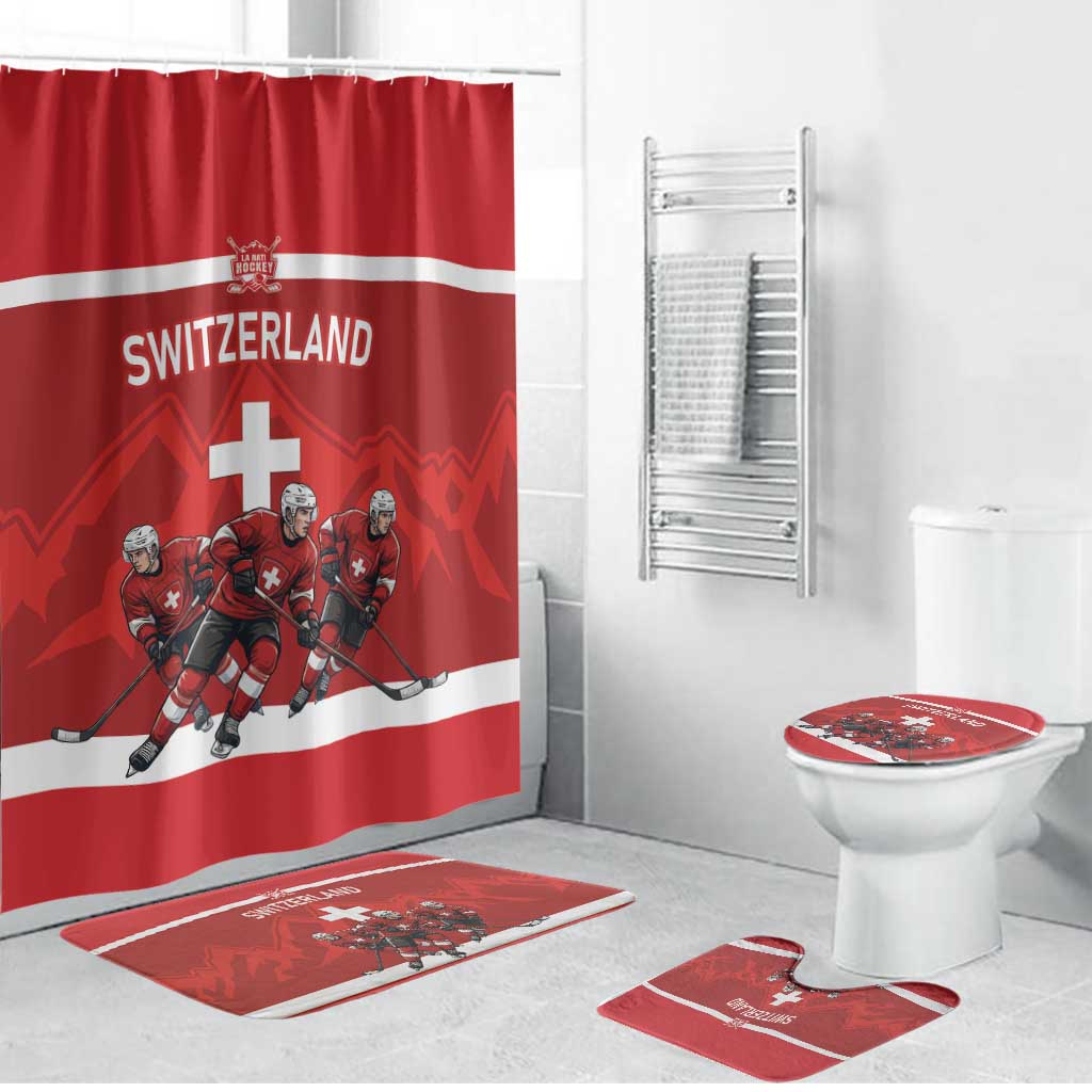 Switzerland Ice Hockey Bathroom Set La Nati World Glory