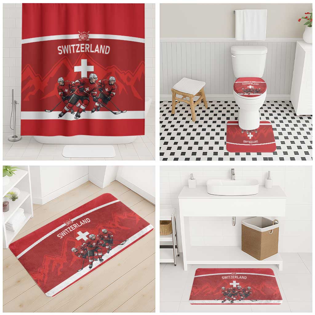 Switzerland Ice Hockey Bathroom Set La Nati World Glory
