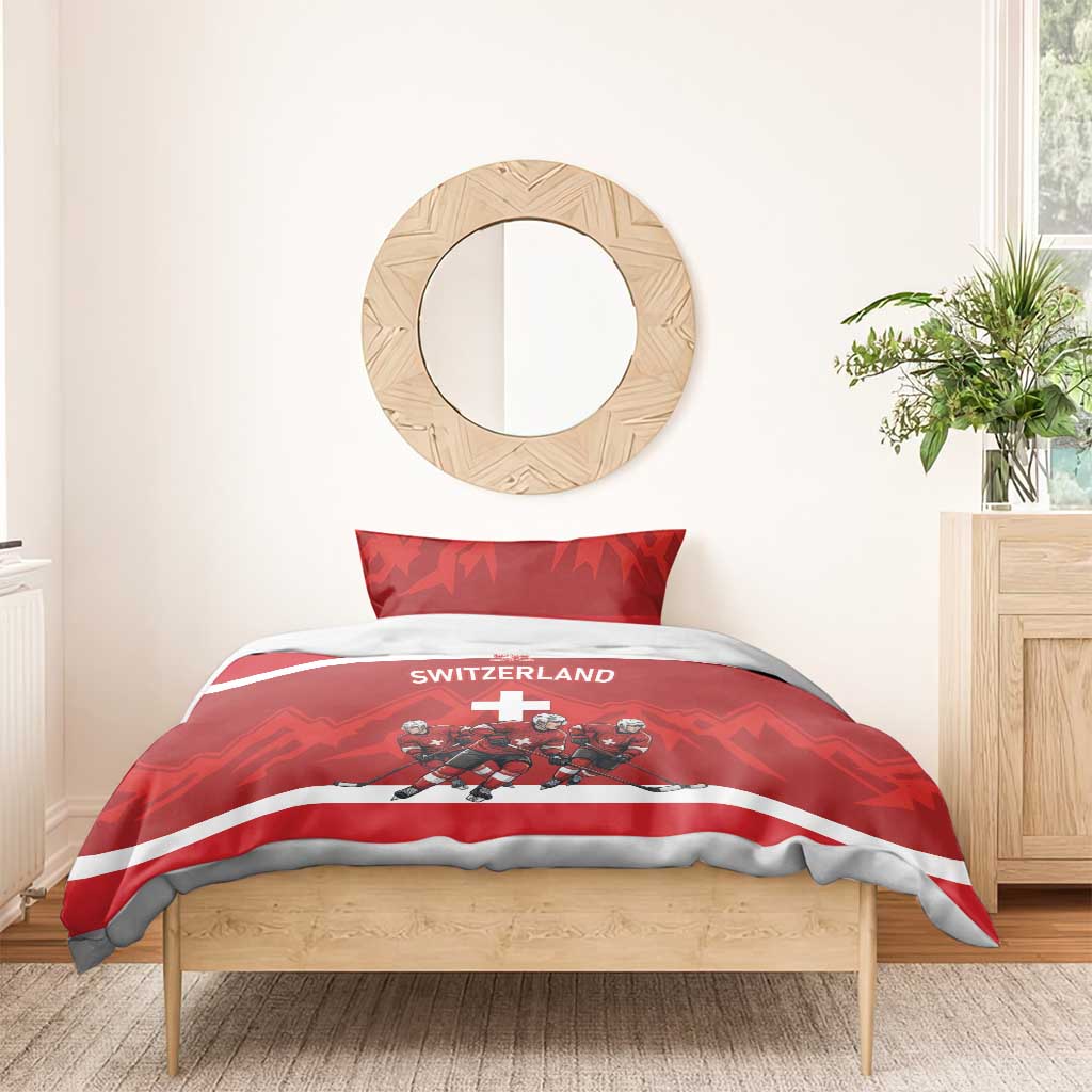 Switzerland Ice Hockey Bedding Set La Nati World Glory