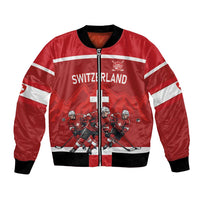 Custom Switzerland Ice Hockey Bomber Jacket La Nati World Glory
