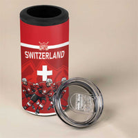 Custom Switzerland Ice Hockey 4 in 1 Can Cooler Tumbler La Nati World Glory