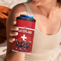 Custom Switzerland Ice Hockey 4 in 1 Can Cooler Tumbler La Nati World Glory