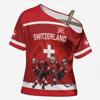 Custom Switzerland Ice Hockey Cross Shoulder Shirt La Nati World Glory