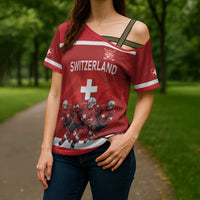 Custom Switzerland Ice Hockey Cross Shoulder Shirt La Nati World Glory