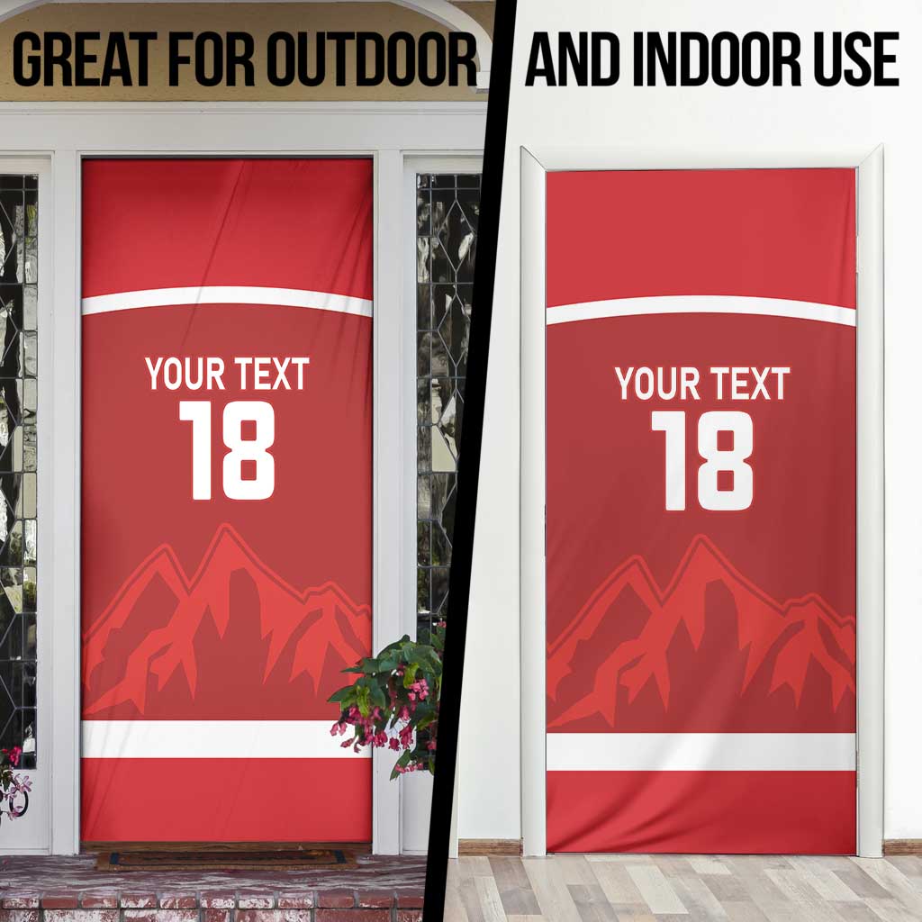 Custom Switzerland Ice Hockey Door Cover La Nati World Glory