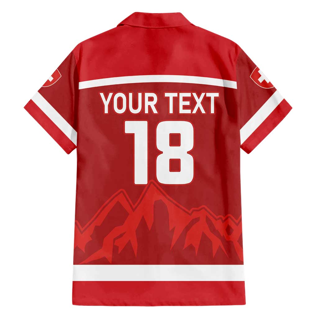 Custom Switzerland Ice Hockey Hawaiian Shirt La Nati World Glory