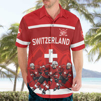 Custom Switzerland Ice Hockey Hawaiian Shirt La Nati World Glory