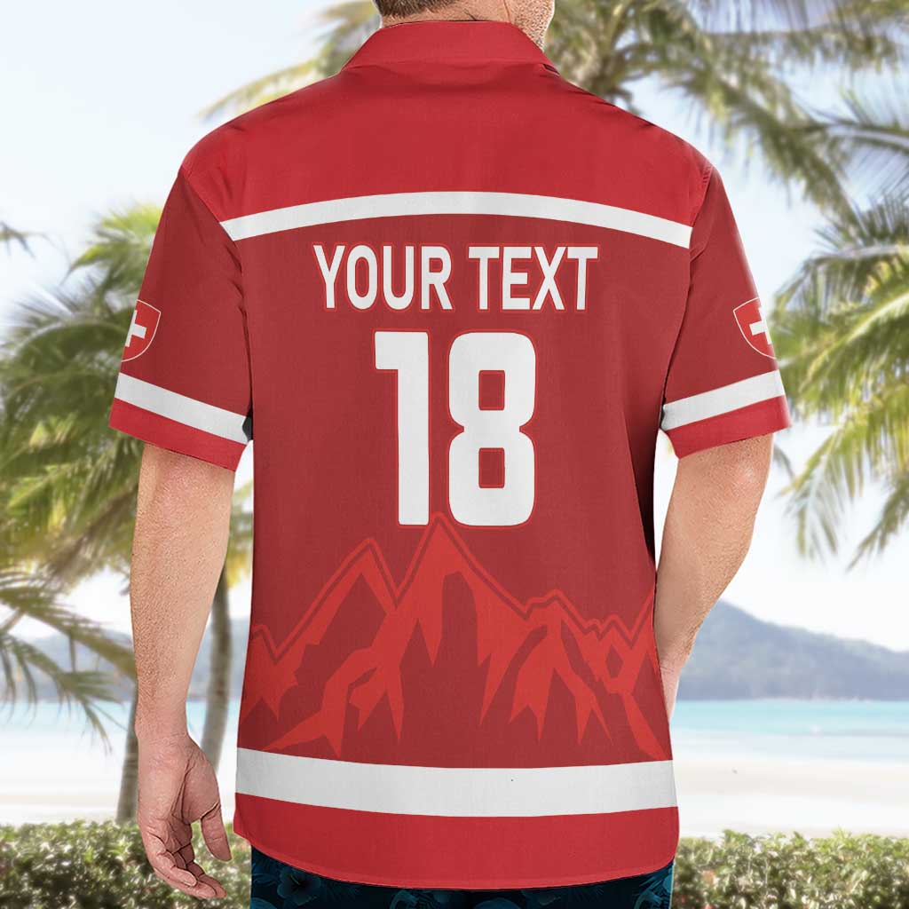 Custom Switzerland Ice Hockey Hawaiian Shirt La Nati World Glory