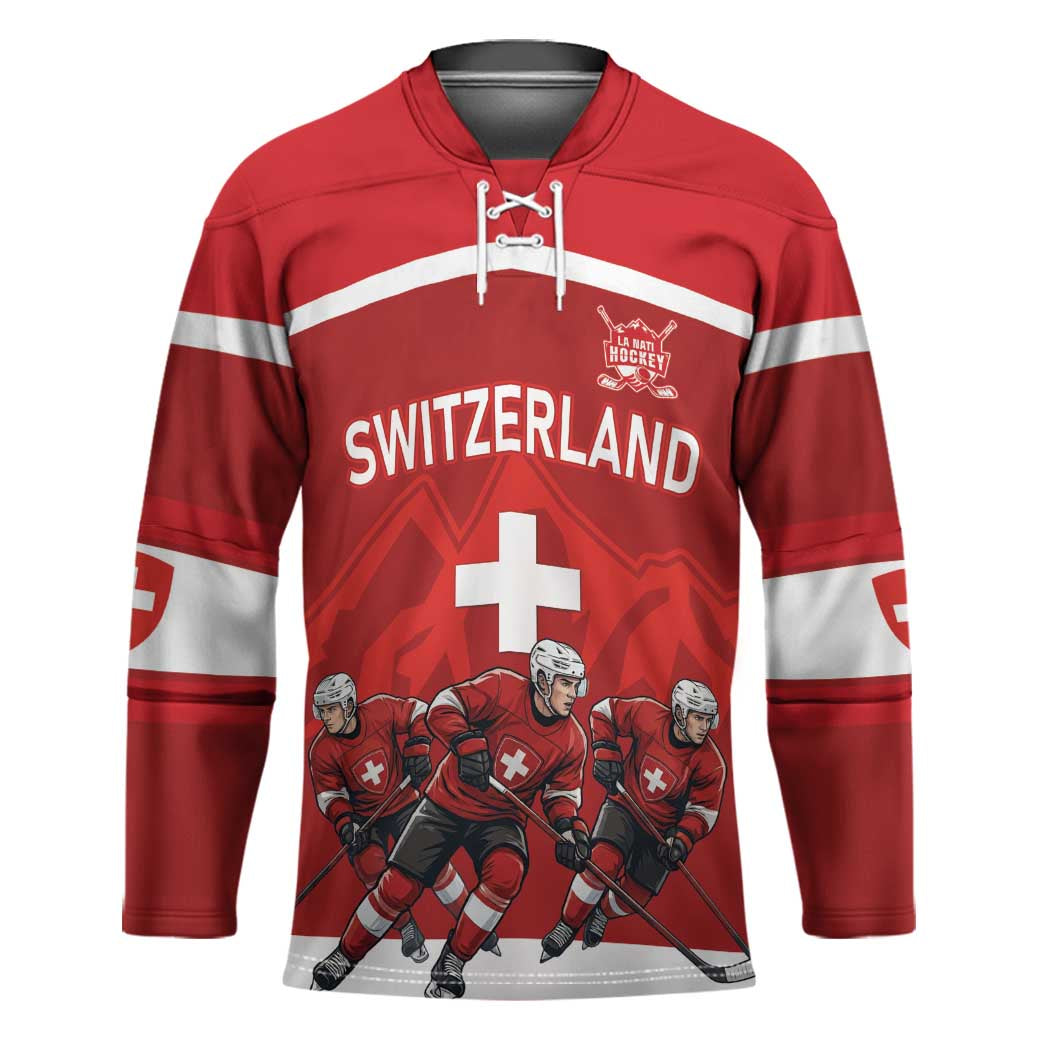 Custom Switzerland Ice Hockey Hockey Jersey La Nati World Glory